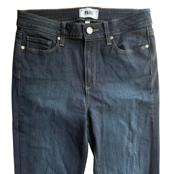 PAIGE Hoxton Ultra Skinny Jeans Denim Dark Blue Size 28 Mona W2120 29.5L - Picture 2 of 9